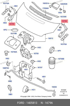 Петля капота Ford Transit (правая) 1405813 6C11 16800 AC FORD — 1405813 6C11 16800 AC