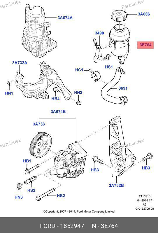 БАЧОК ГУРА TR > 14 GK29-3R700BB — FORD 1852947 — 1852947