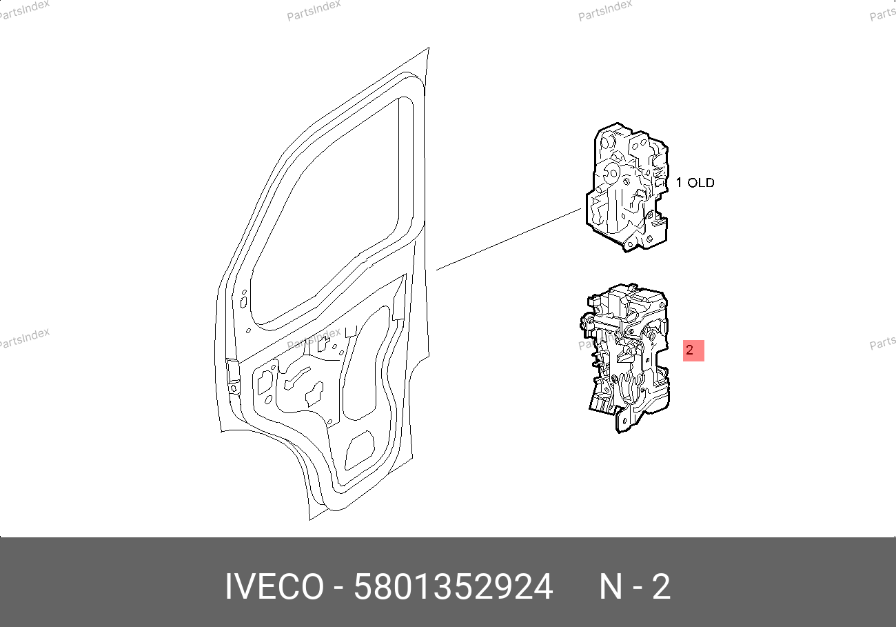 Замок передней двери (пасс. ст.) — IVECO 5801352924 — 5801352924
