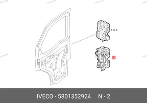 Замок передней двери (пасс. ст.) 5801352924 IVECO — 5801352924