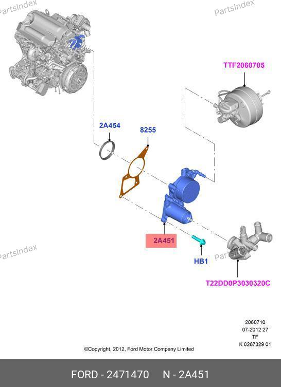 Вакуумный насос ЕВРО-5 передний привод Форд, Пежо — FORD 2471470 — 2471470