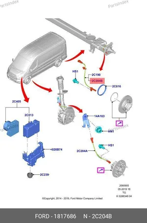 Датчик ABS задний Tr14 — FASE 11-428-028 1817686 — 11-428-028 1817686