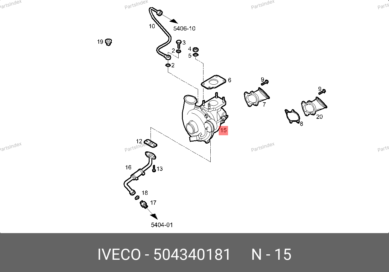 Турбокомпрессор — IVECO 504340181 — 504340181