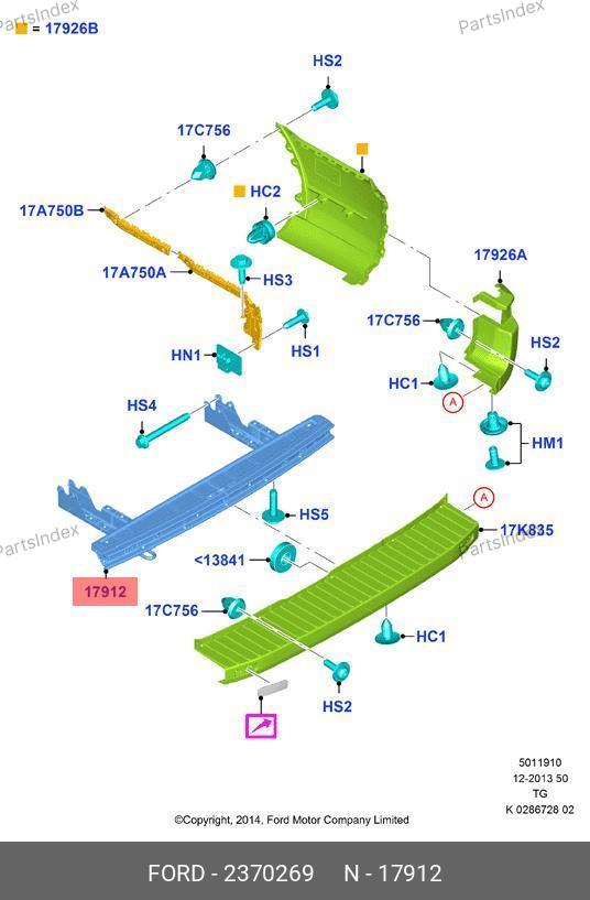 Усилитель бампера заднего Tr14- PKK31 V17912AA — UMAY VY004 2370269 — VY004 2370269