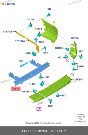 Усилитель бампера заднего Tr14- PKK31 V17912AA — UMAY VY004 2370269 — VY004 2370269