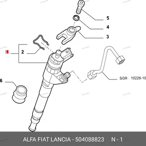 Форсунка топливная ( 250, 3.0) 504088823 FIAT — 504088823