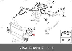 Крыльчатка вентилятора (11 лопастей) 504024647 IVECO — 504024647