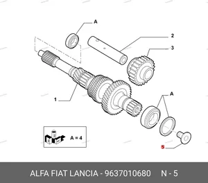 Болт фиксации первичного вала КПП 9637010680 FIAT — 9637010680