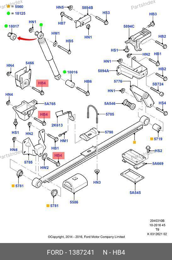 Болт рессоры передний W506591-S439 — FORD 1387241 — 1387241