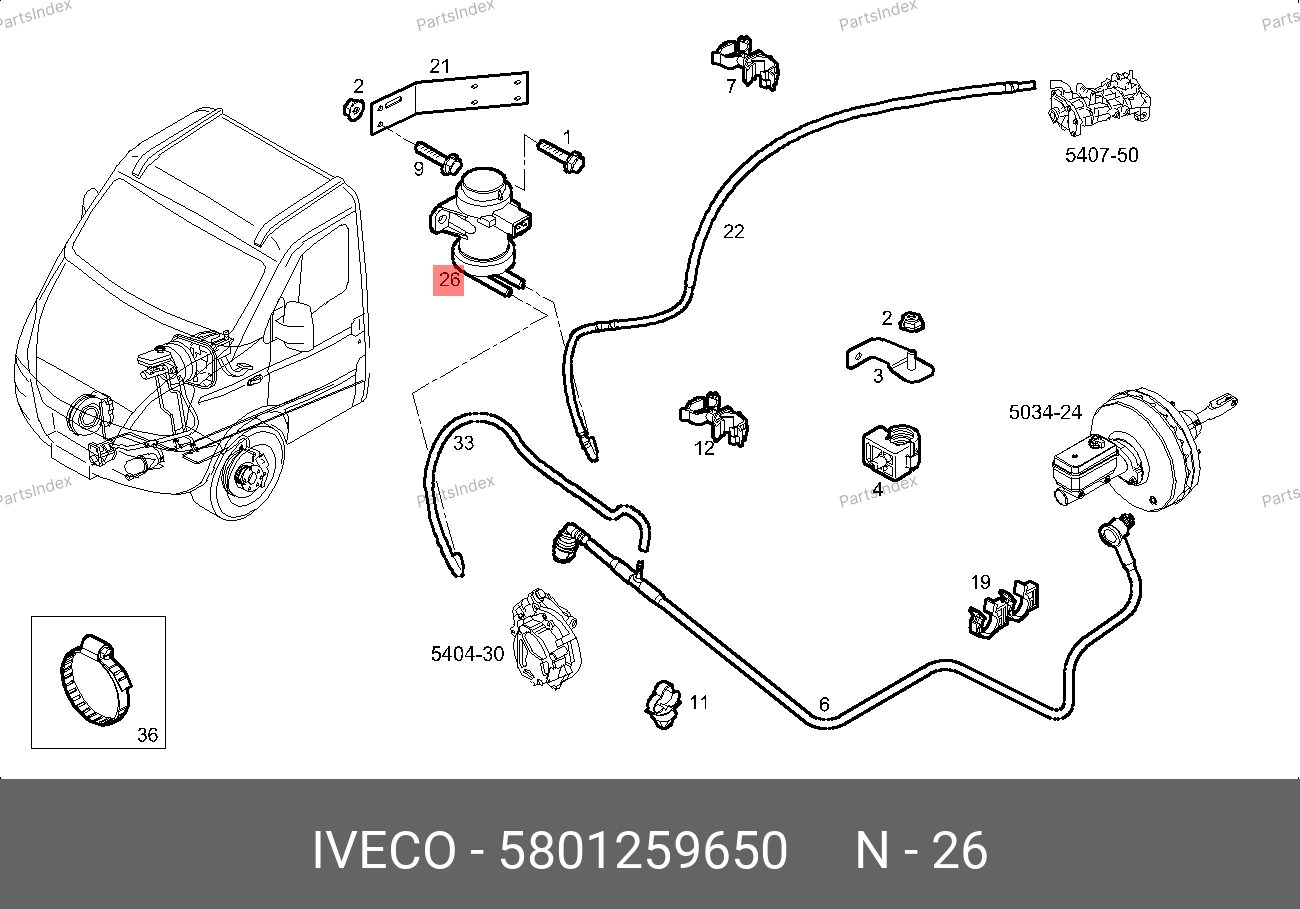Клапан электромагнитный EGR — IVECO 5801259650 — 5801259650