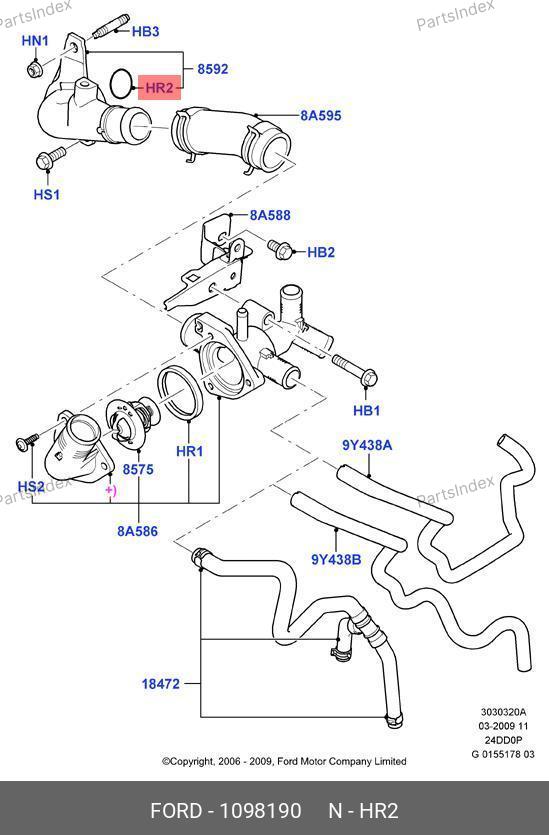 Кольцо уплотнительное системы охлаждения W706722 S300 — ATY 1098190 — 1098190