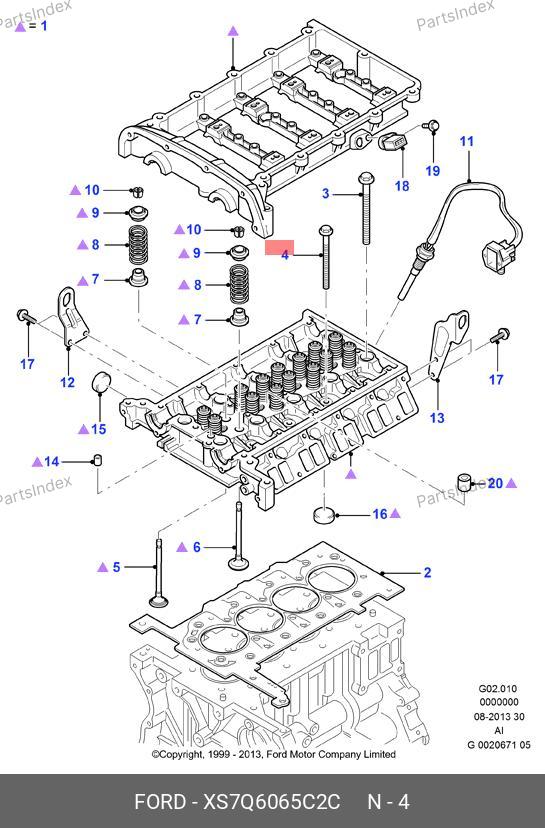 Болт ГБЦ малый — FORD XS7Q 6065 C2C — XS7Q 6065 C2C
