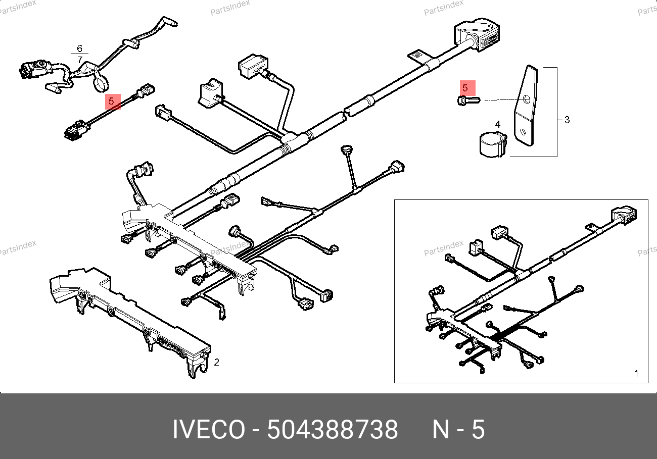 Жгут проводов на дроссельную заслонку — IVECO 504388738 — 504388738