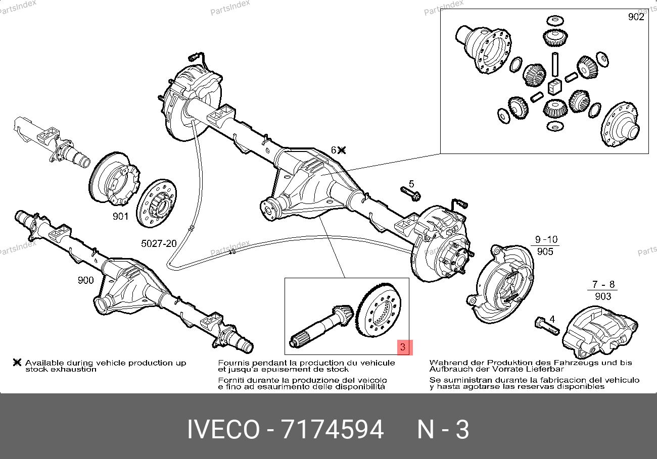 Главная пара редуктора 70с15 (9/41) — IVECO 7174594 — 7174594