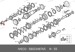 Подшипник КПП первичного вала (6МКПП, черная обойма) 5802348765 IVECO — 5802348765