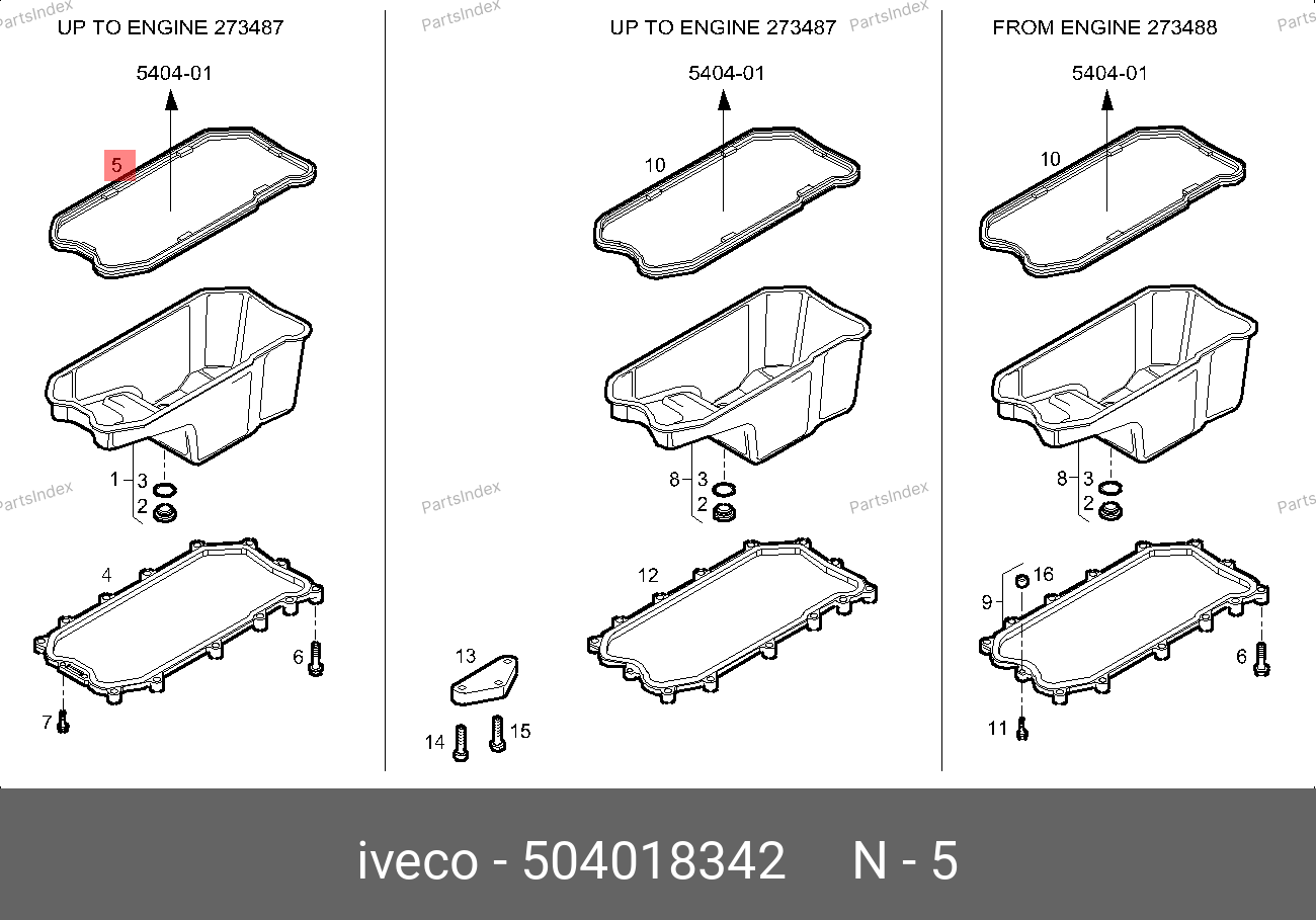 Прокладка масляного поддона — IVECO 504018342 — 504018342