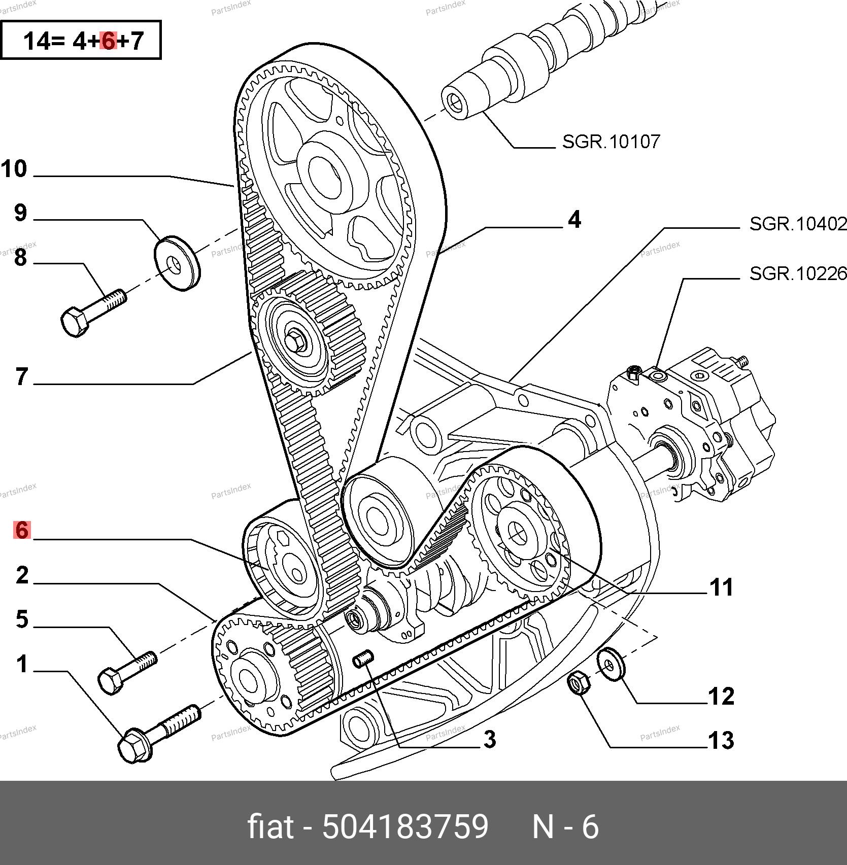 Ролик ГРМ (натяжитель), (входит в комплект 71736716) — NAVECO NAV 504183759 — NAV 504183759