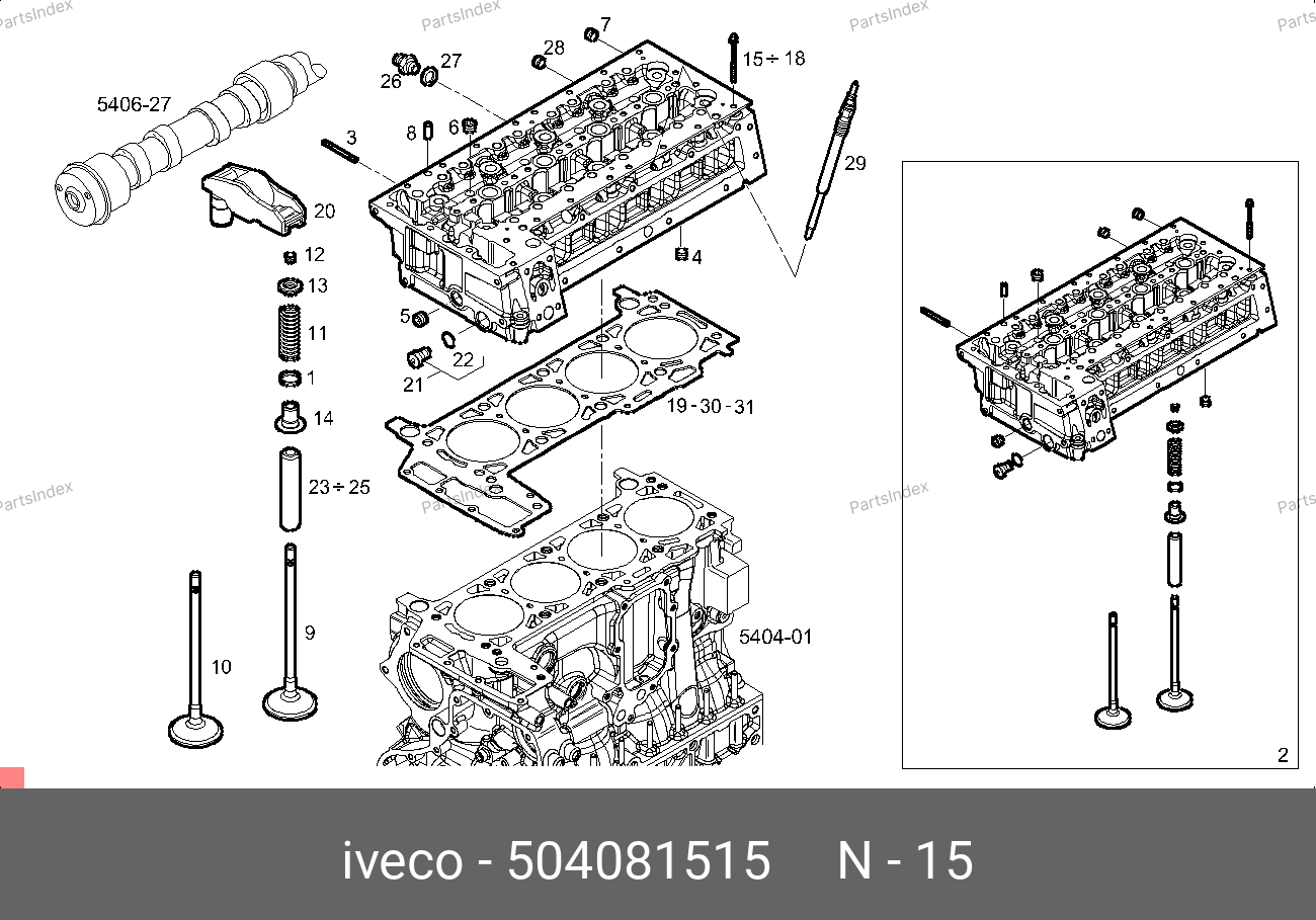 Болт головки блока IVECO 504081515 M15×1,5×193 — 504081515