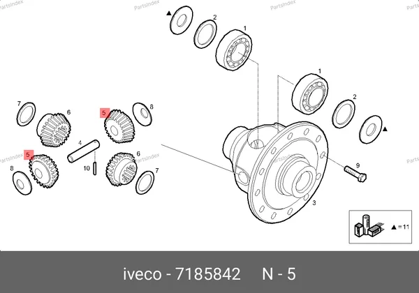 Сателлит дифференциала Iveco Daily (малый) 7185842 IVECO — 7185842