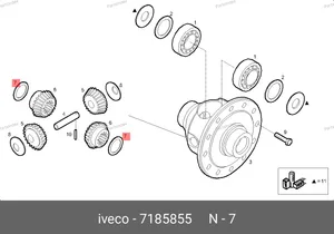 Шайба сателлита дифференциала большая 7185855 IVECO — 7185855