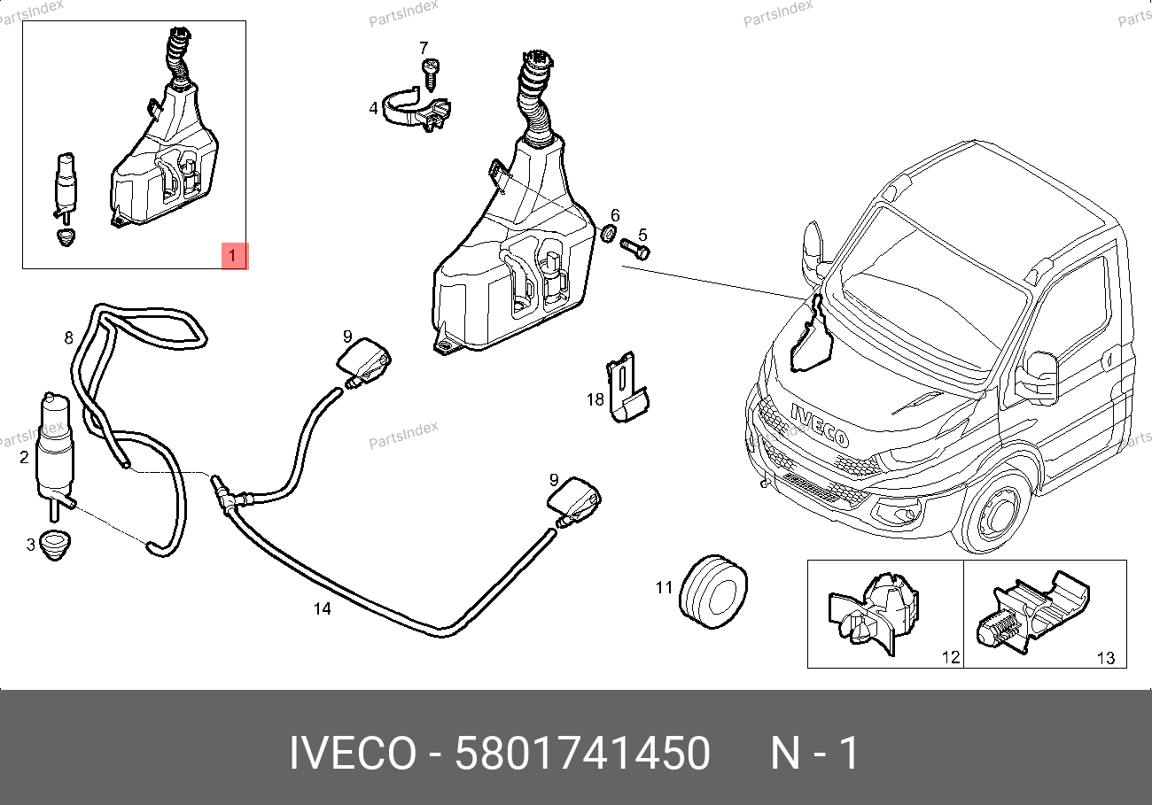 Бачок стеклоомывателя — IVECO 5801741450 — 5801741450