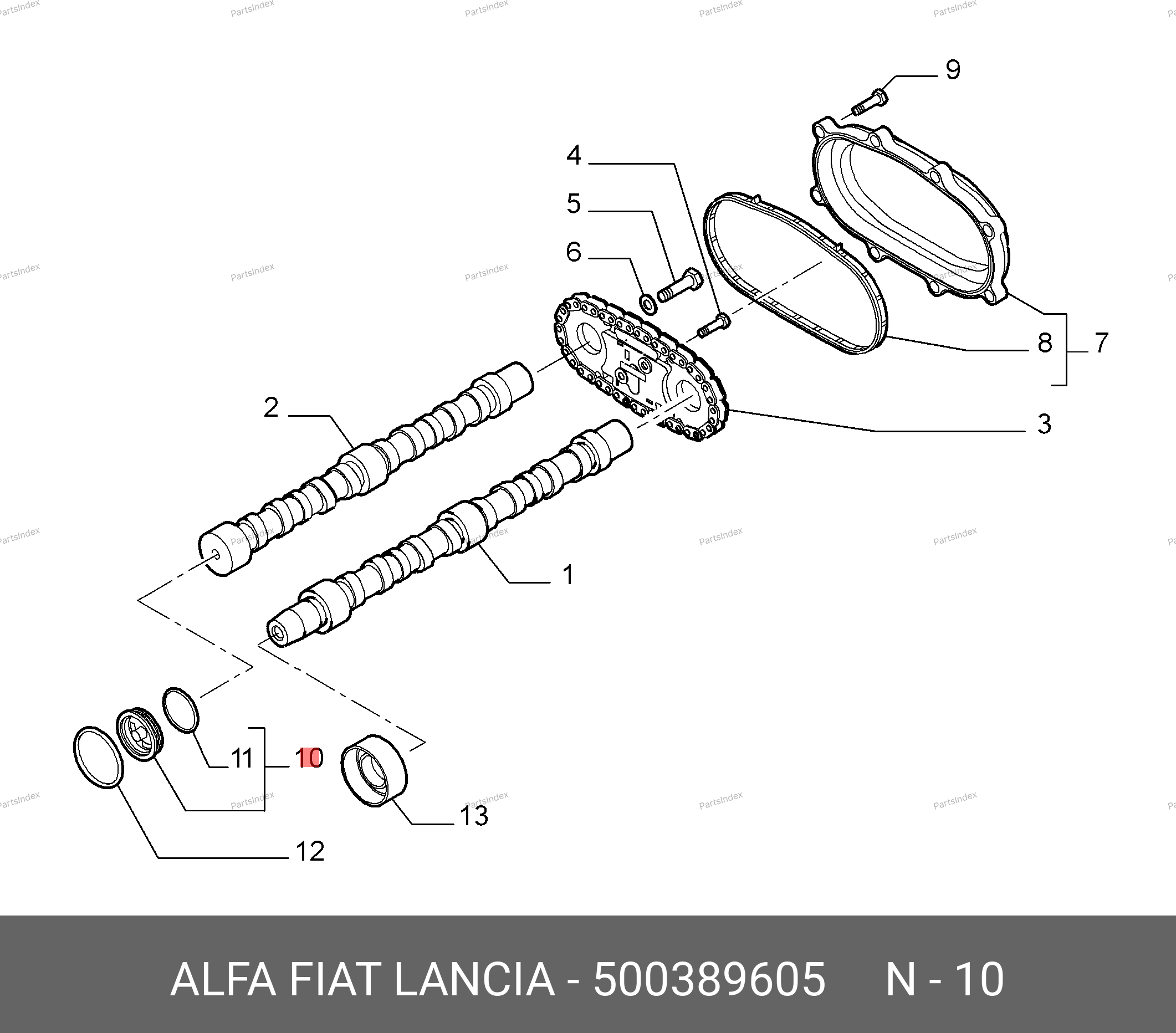 Заглушка распредвала — FIAT 500389605 — 500389605