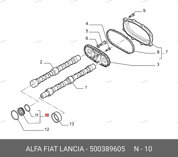Заглушка распредвала Fiat Ducato 500389605 FIAT — 500389605