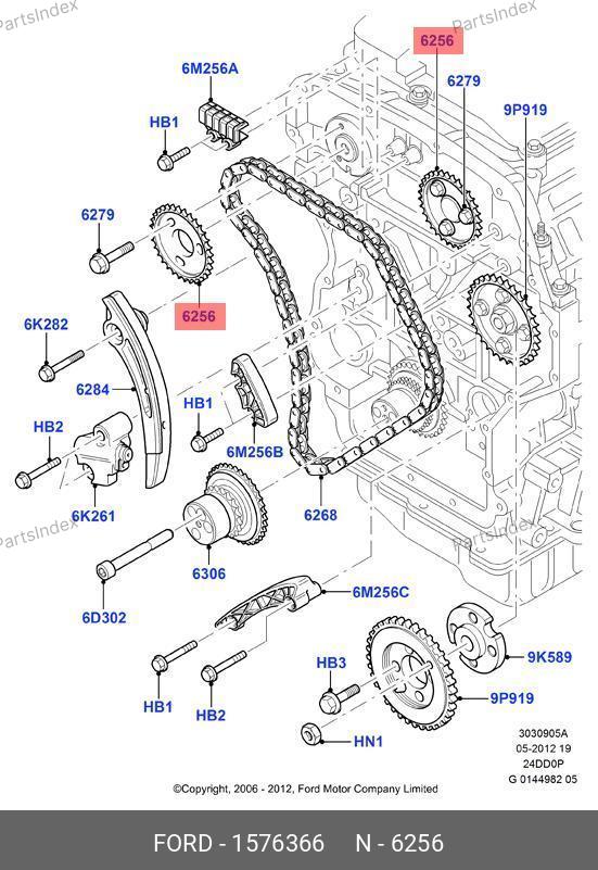 Звезда распредвала 6C1Q 6256 AC — JMC 1576366 — 1576366