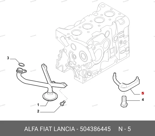 Форсунка масляная охлаждения поршня Fiat Ducato ( 290) 504386445 FIAT — 504386445