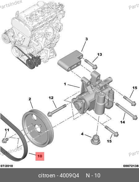 Ремень ГУРа, передний привод Форд Peugeot Boxer3-Fiat Ducato3- 2.2 — PEUGEOT / CITROËN 4009.Q4 — 4009.Q4