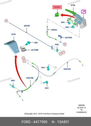Датчик стоп сигнала TR > 14 JMC 4417900 FORD — 4417900