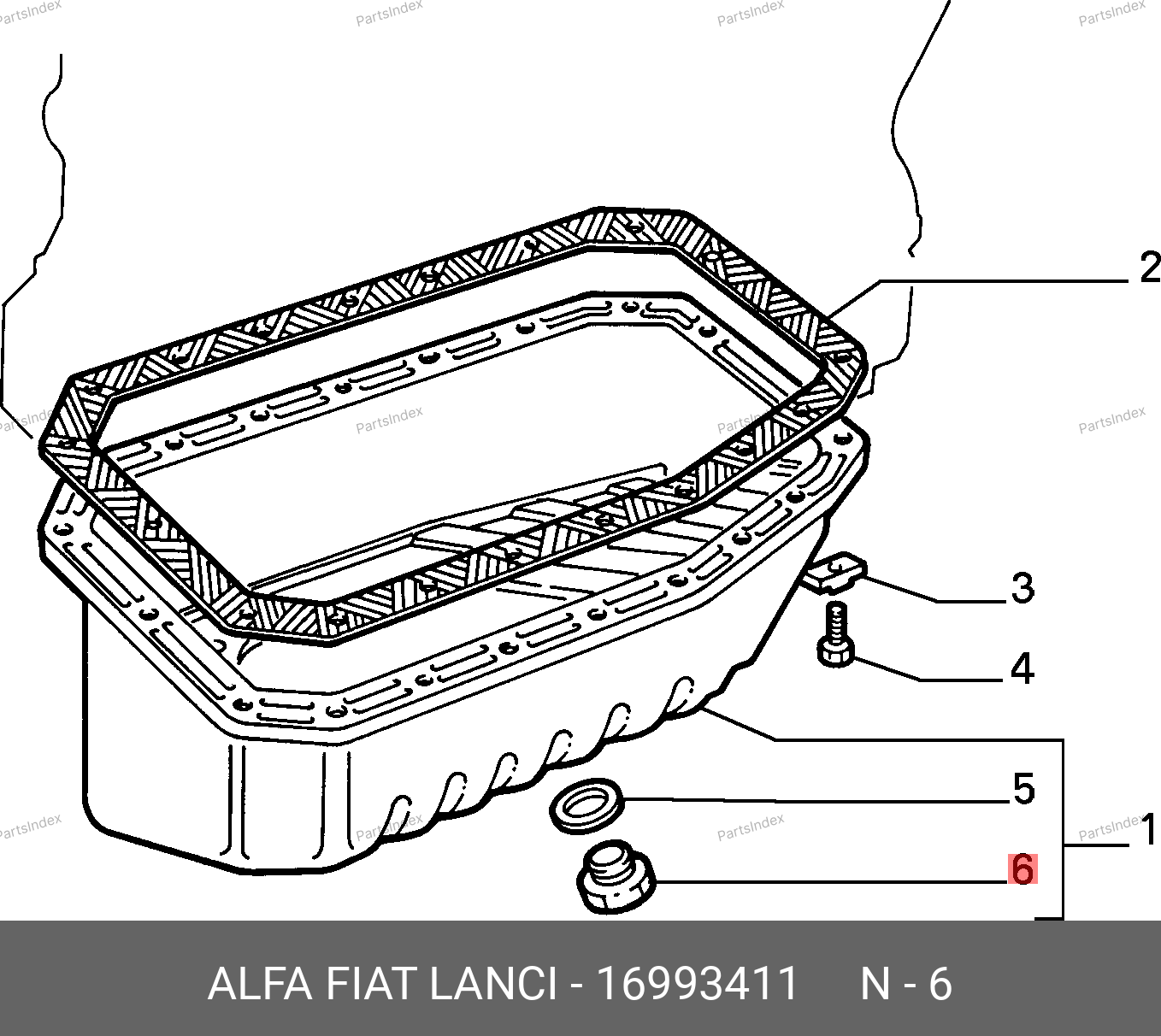Пробка сливная масл. поддона — FIAT 16993411 — 16993411