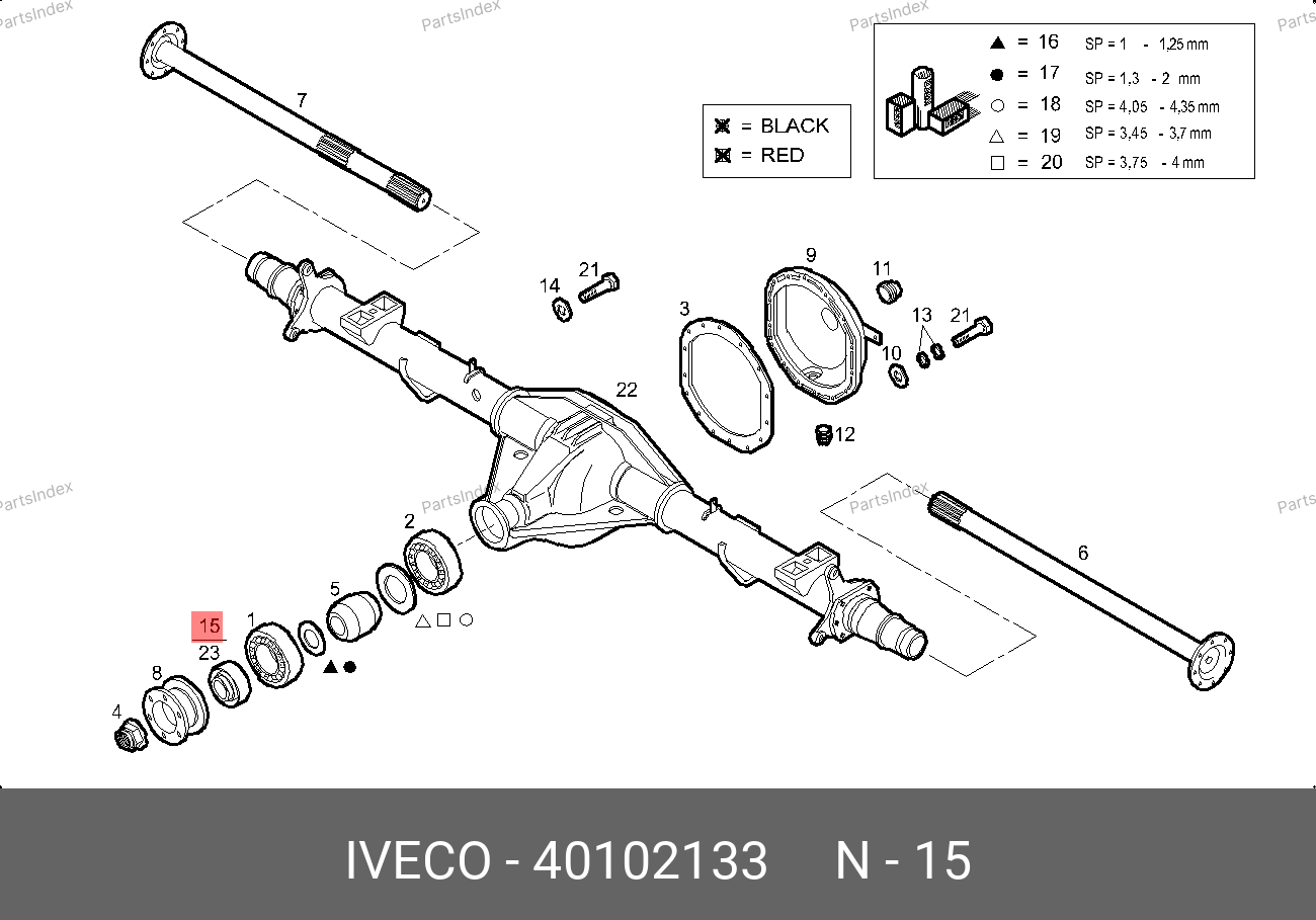 Сальник дифференциала (хвостовика) (65*100*14) — IVECO 40102133 — 40102133