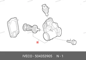 Термостат в сборе 504353905 IVECO — 504353905
