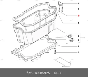 Болт задней крышки распредвалов 16585925 FIAT — 16585925