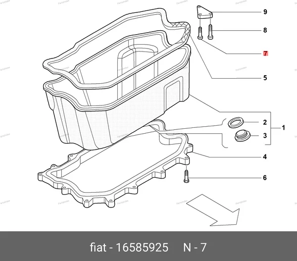 Болт задней крышки распредвалов 16585925 FIAT — 16585925