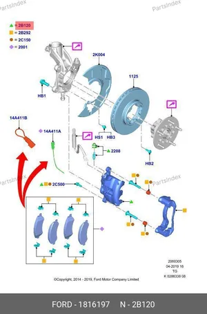 Суппорт передний правый Tr14 — FASE 11-513-017 1816197 — 11-513-017 1816197