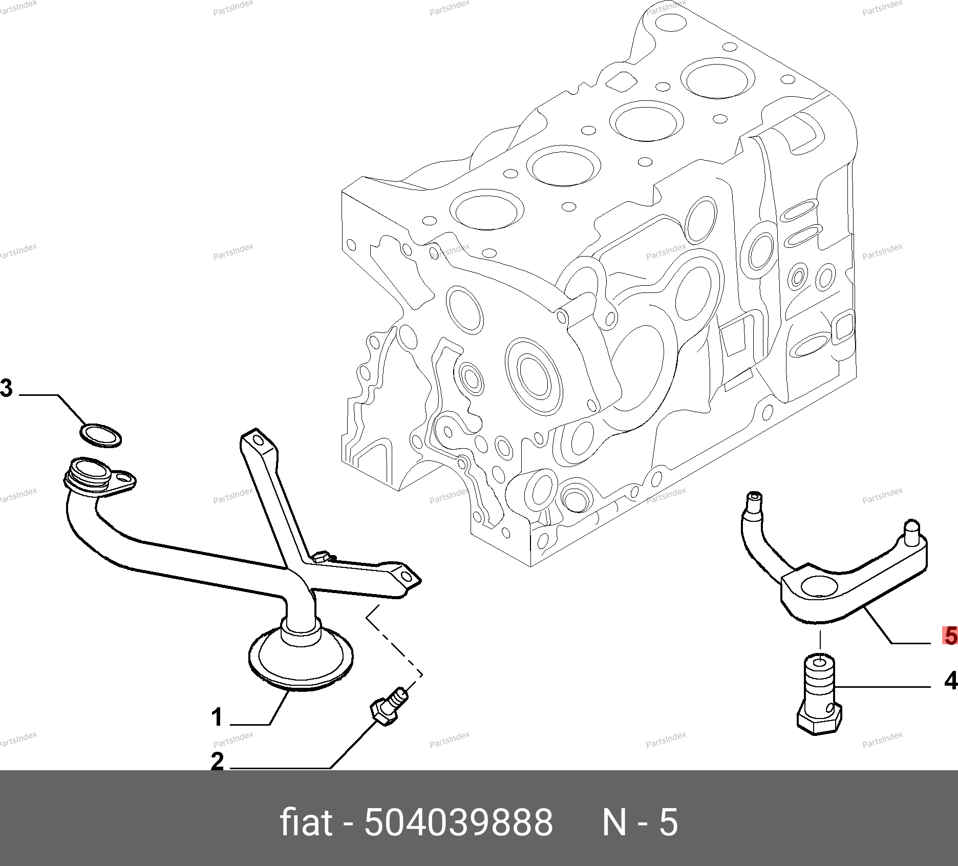 Форсунка масляная охлаждения поршня (Fiat 250) — SAMPART SMP 504039888 — SMP 504039888