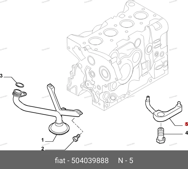 Форсунка масляная охлаждения поршня Fiat (250) SMP 504039888 SAMPART — SMP 504039888