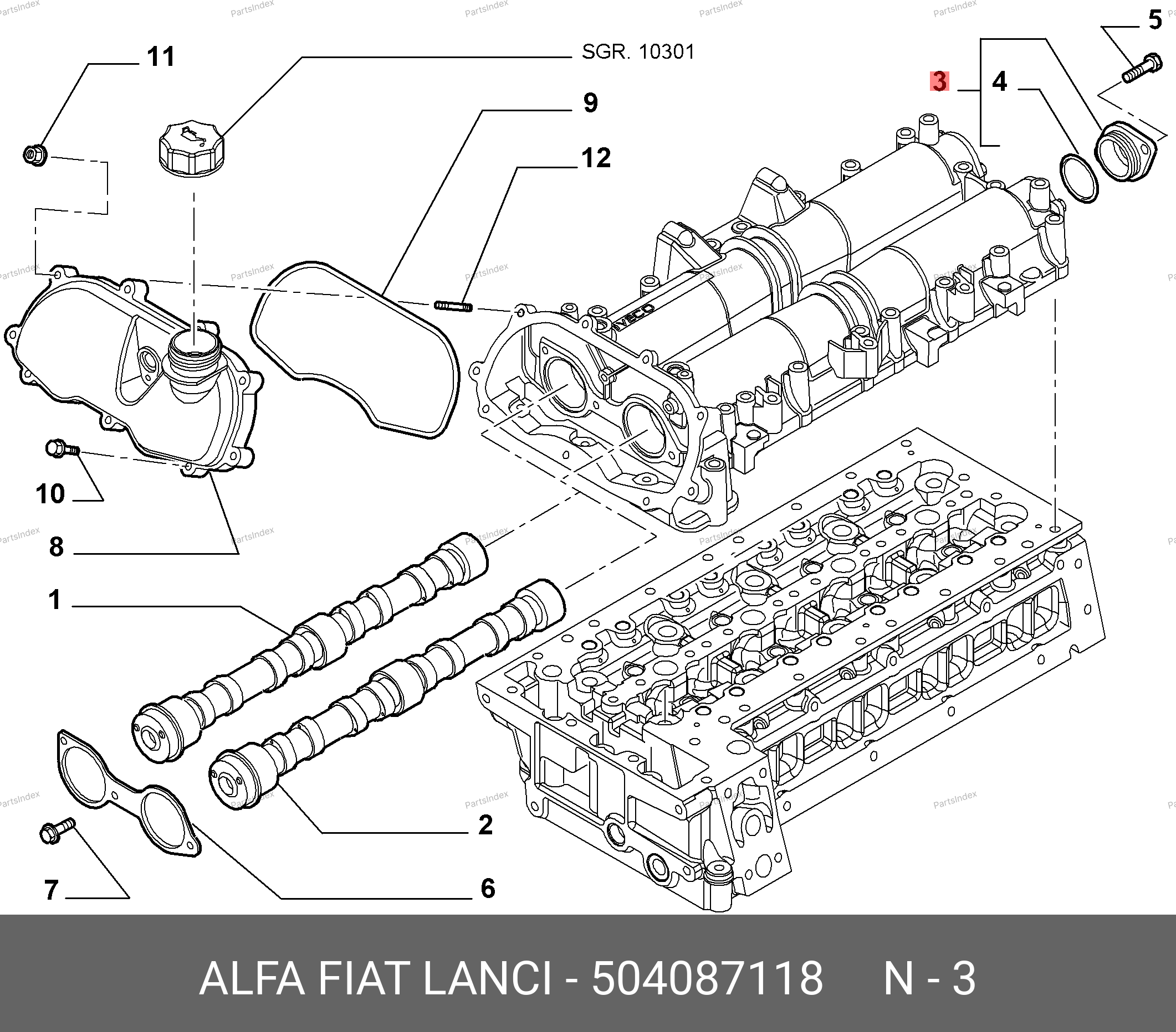 Заглушка распредвала — FIAT 504087118 — 504087118
