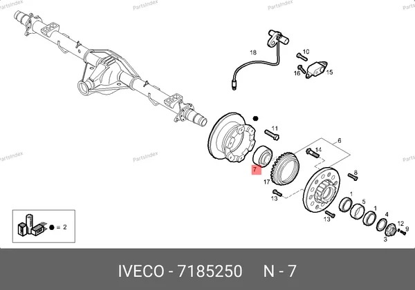 Сальник задней ступицы 3.0 70C15 Daily (95X130X16) 7185250 IVECO — 7185250