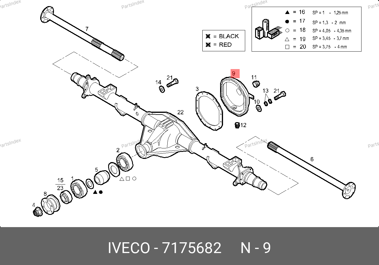 Крышка редуктора заднего моста — IVECO 7175682 — 7175682