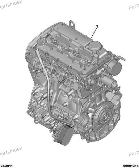 Двигатель в сборе без навесного BK2Q 6006 EA Форд/Пежо передний привод Евро5 — PEUGEOT / CITROËN 1608902380 1782109 — 1608902380 1782109