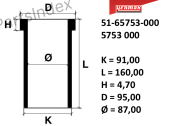 Гильза цилиндра (комплект) — YENMAK 51-65753-000 — 51-65753-000