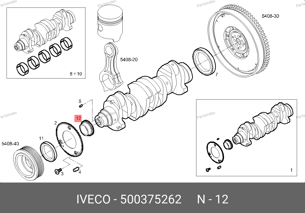 Шестерня привода масляного насоса — IVECO 500375262 — 500375262