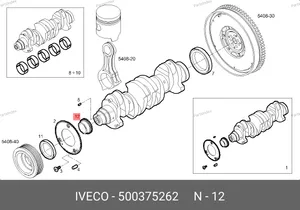 Шестерня привода масляного насоса 500375262 IVECO — 500375262