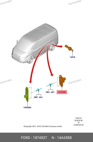 КОНТАКТЫ СДВИЖНОЙ ДВЕРИ TR > 14 — Ford 1874837 — 1874837