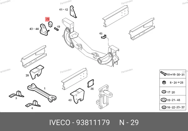 Труба соединительная к торсиону Daily 35C-50C15 93811179 IVECO — 93811179