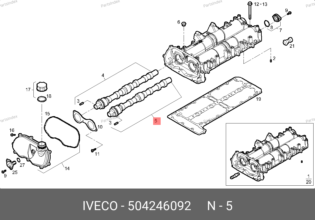 Распредвал впускной — IVECO 504246092 — 504246092