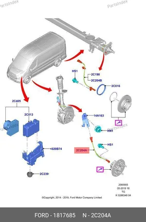 Датчик ABS передний Tr14 — FASE 11-428-027 1817685 — 11-428-027 1817685